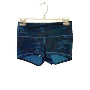 Lululemon Athletic Shorts Blue Camo Front‎ Waistband Pocket Women’s Size 4